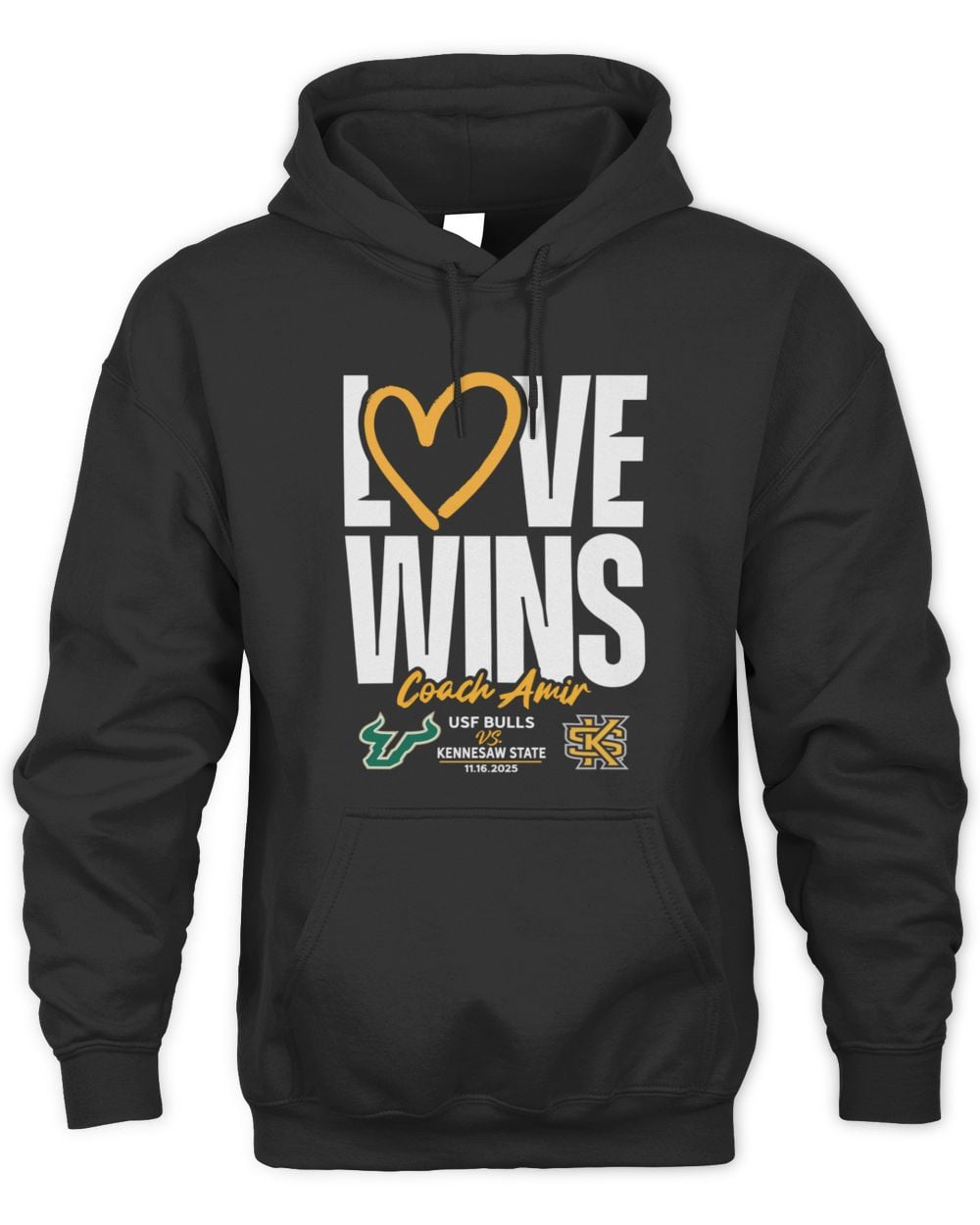 Men's Blue 84 Black USF vs Kennesaw State Love Wins Hoodie Sweatshirt