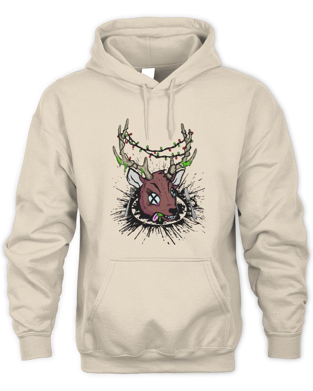 Kerrang Reindeer In Blood Hoodie Sweatshirt
