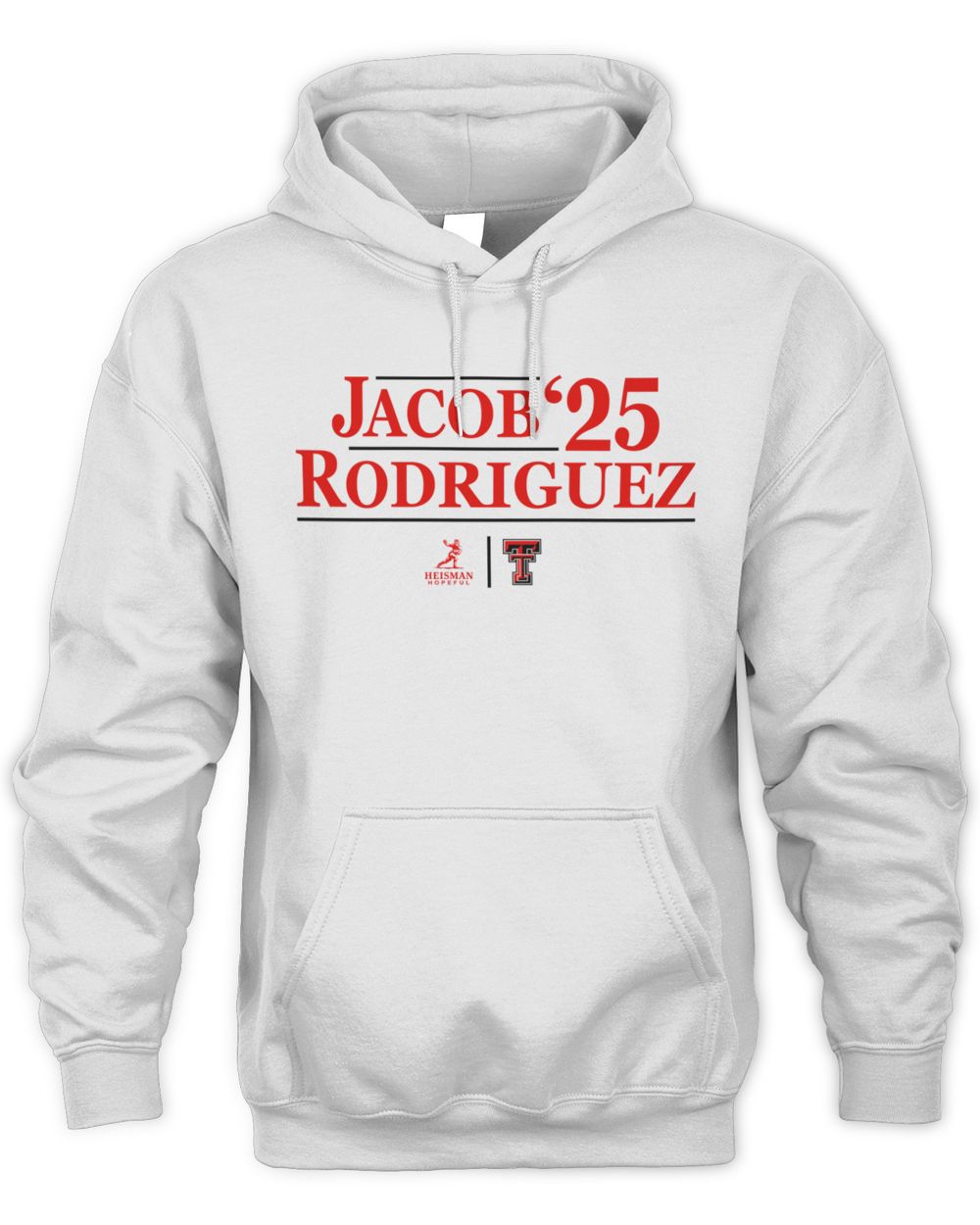 Texas Tech NIL "Jacob Rodriguez '25" Heisman White Hoodie