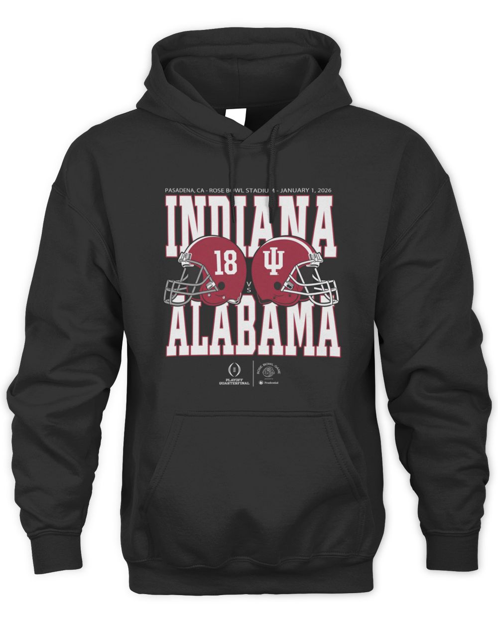 Rose Bowl Game 2026 Alabama vs Indiana Helmet Matchup Hoodie Sweatshirt