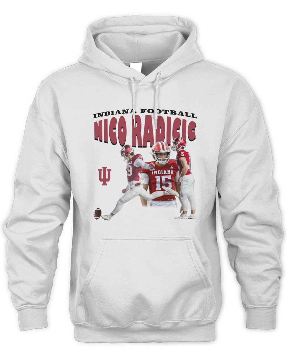 Nicolas Radicic Indiana White Illustrated Hoodie Sweatshirt