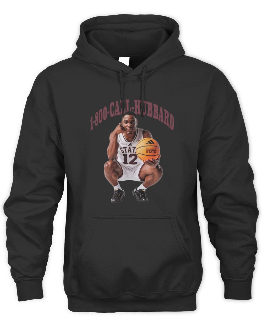 Josh Hubbard Mississippi State Black 1-800-CALL-HUBBARD Hoodie Sweatshirt