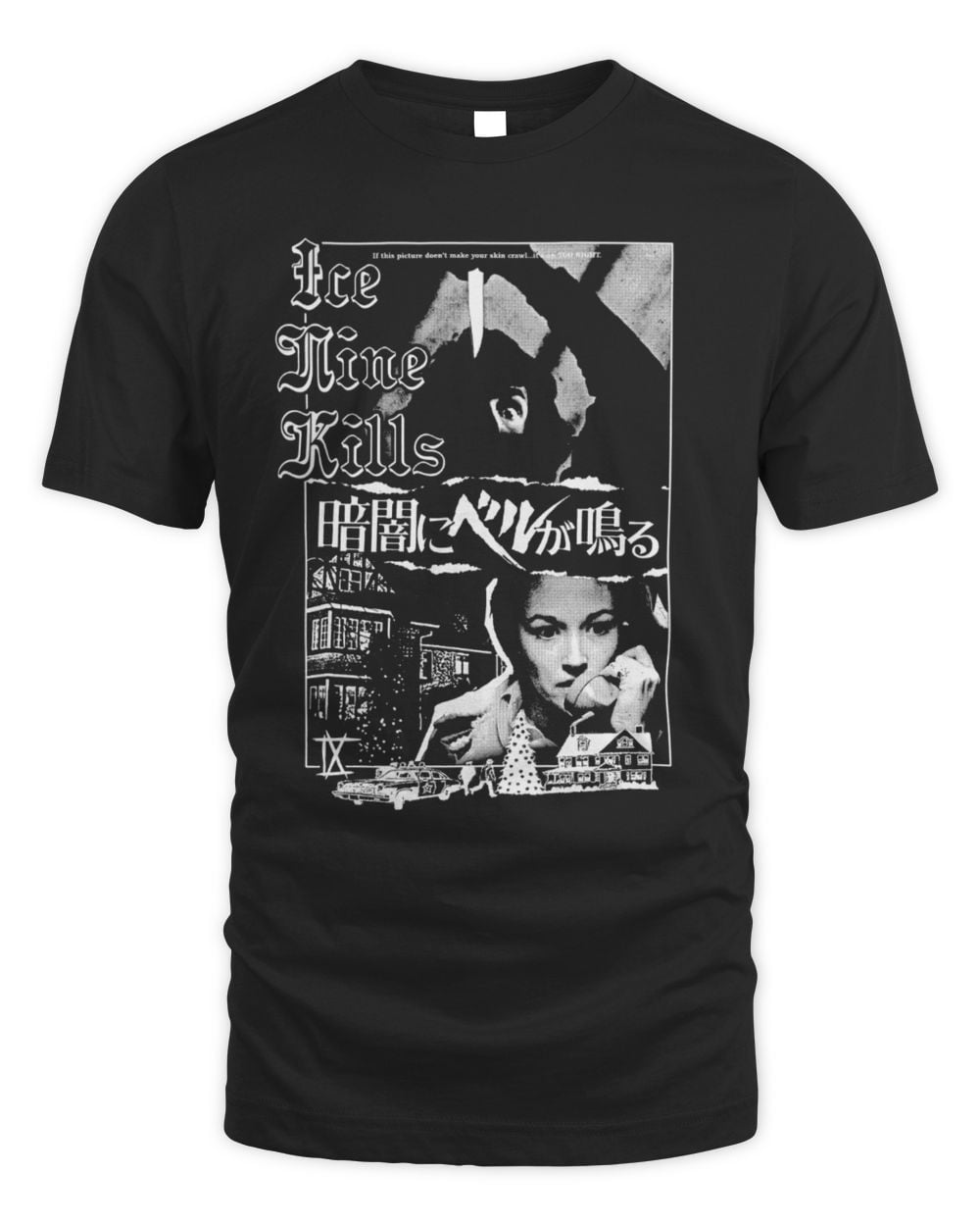 Ice Nine Kills Black Metal Christmas Tee Shirt