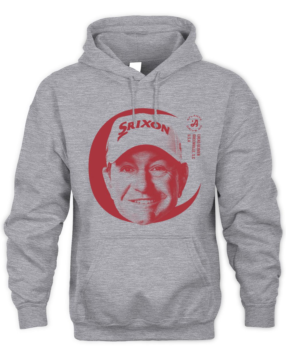 Men's 500 Level Gray Atlanta Drive GC Portrait Hoodie Sweatshirt