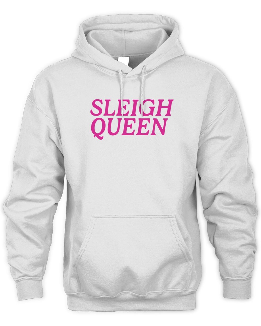Sleigh Queen Logo White Hoodie Sweatshirt