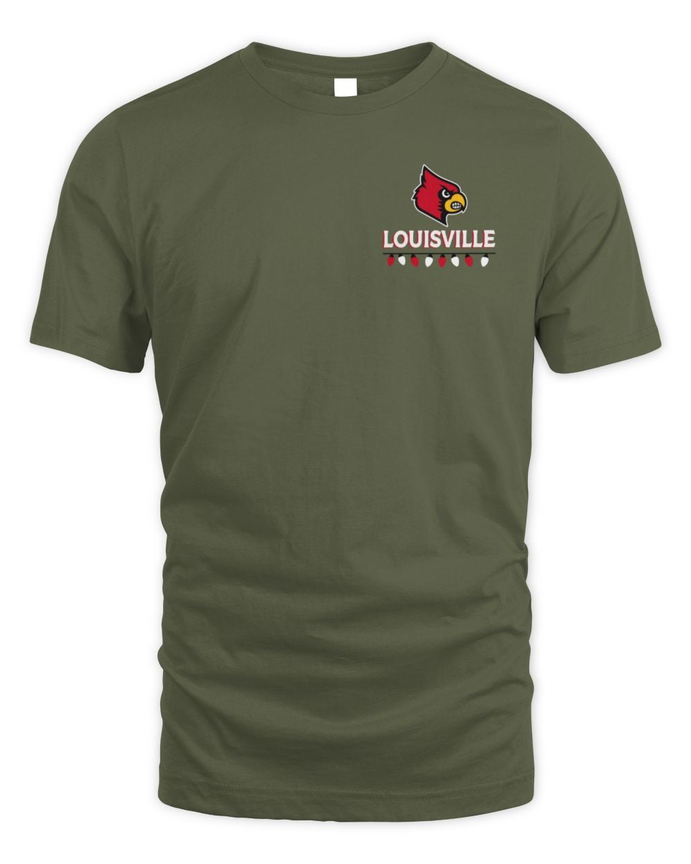 Men's Louisville Cardinals Merry Christmas Tree T-Shirt