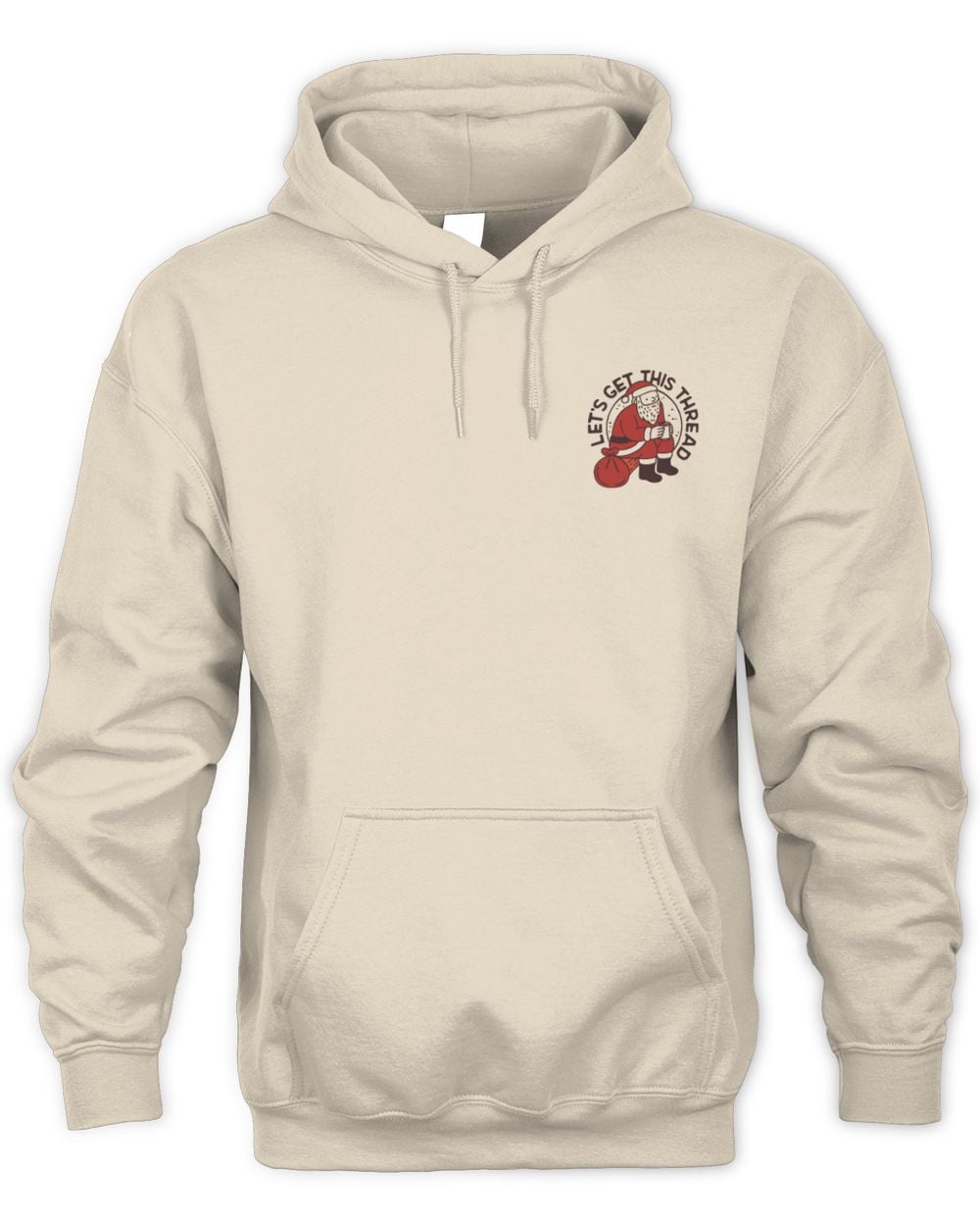 Let's Get This Thread Claus' Cryptid Christmas Camp Rustic Hoodie