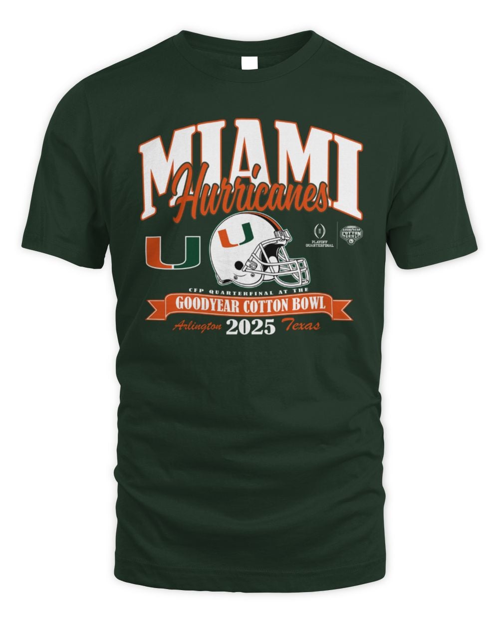 Blue 84 Green Miami Hurricanes College Football Playoff 2025 Cotton Bowl T-Shirt