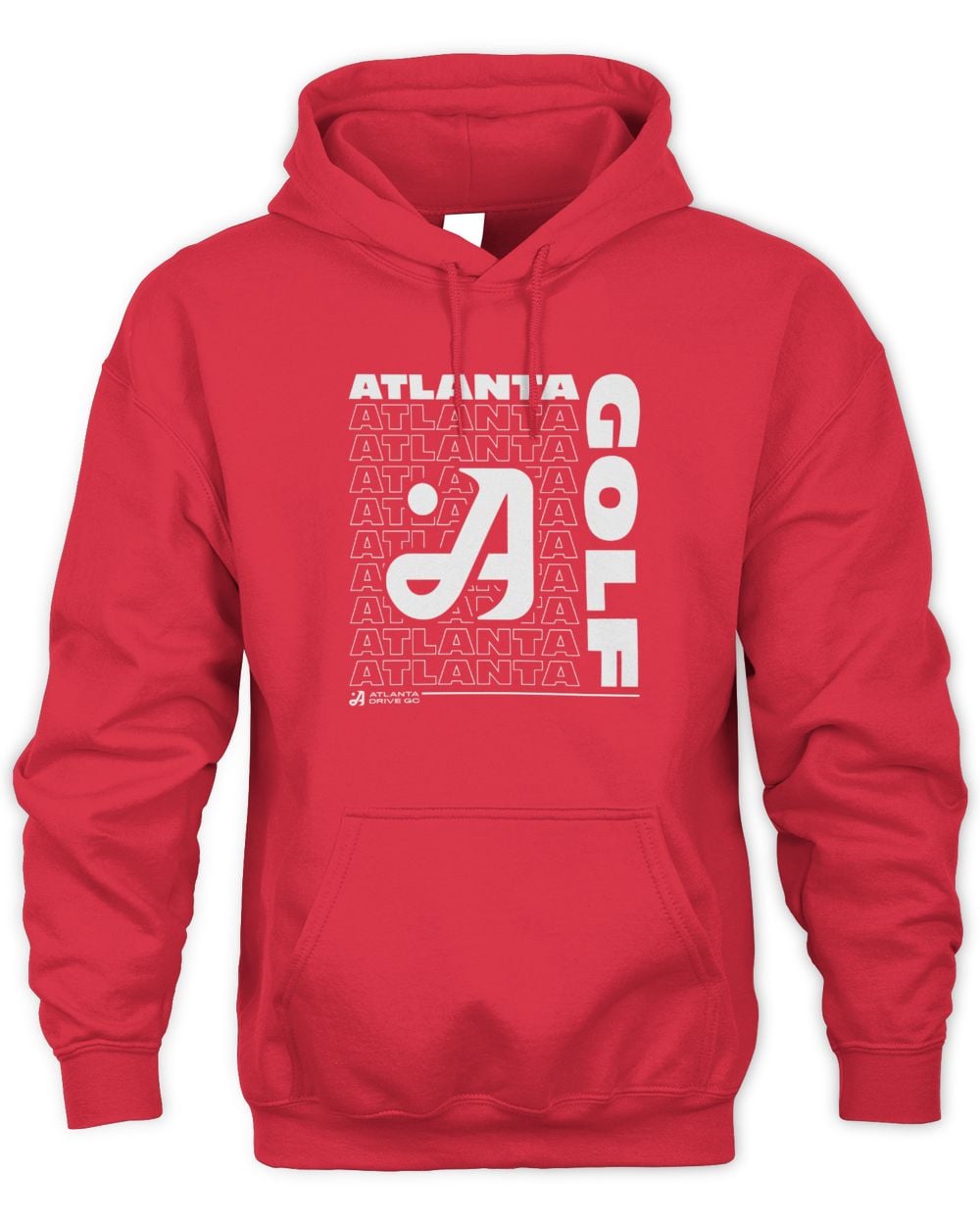 Men's 500 Level Red Atlanta Drive GC Repeat Outline Hoodie Sweatshirt