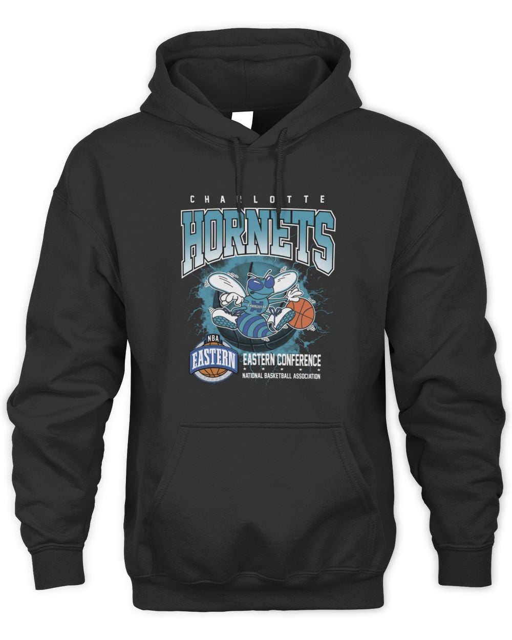 Charlotte Hornets 1988-2002 Hardwood Classics Black Hoodie Sweatshirt