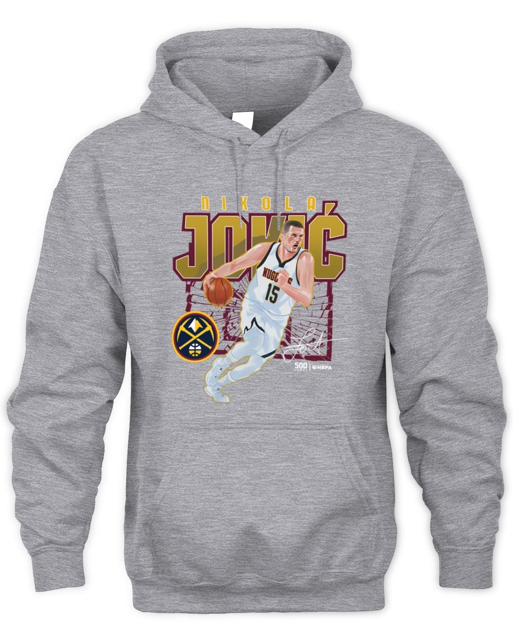 Nikola Jokic Denver Nuggets Shattered Hoodie Sweatshirt