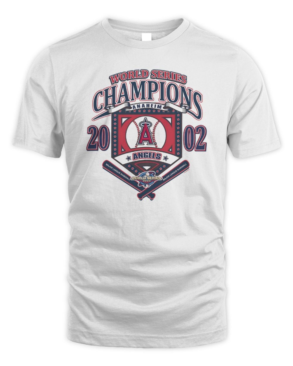 Men's White Anaheim Angels Cooperstown Collection World Series Champions T-Shirt