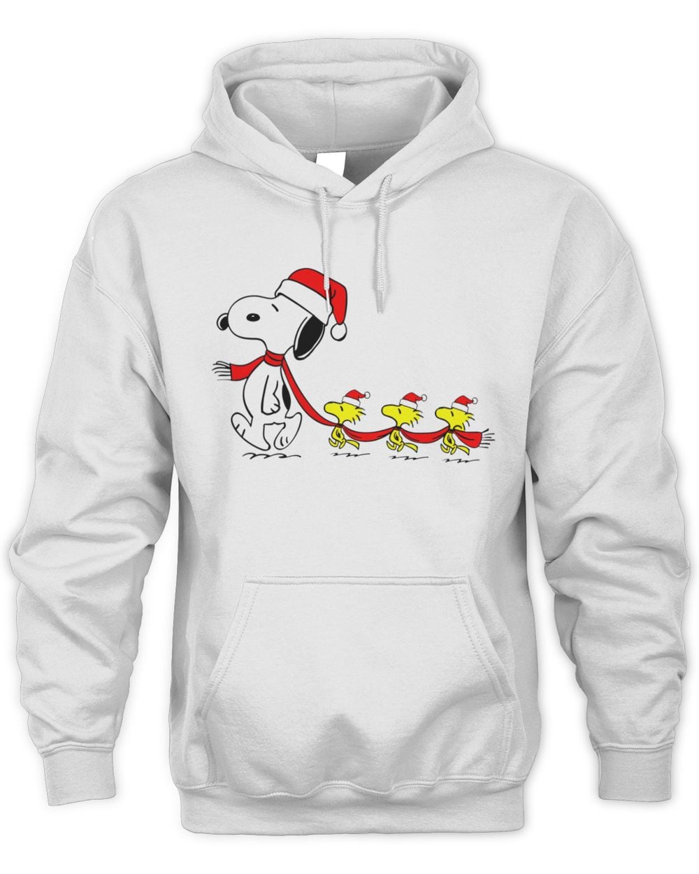 Santa Snoopy With 3 Woodstock Christmas Hoodie Sweatshirt