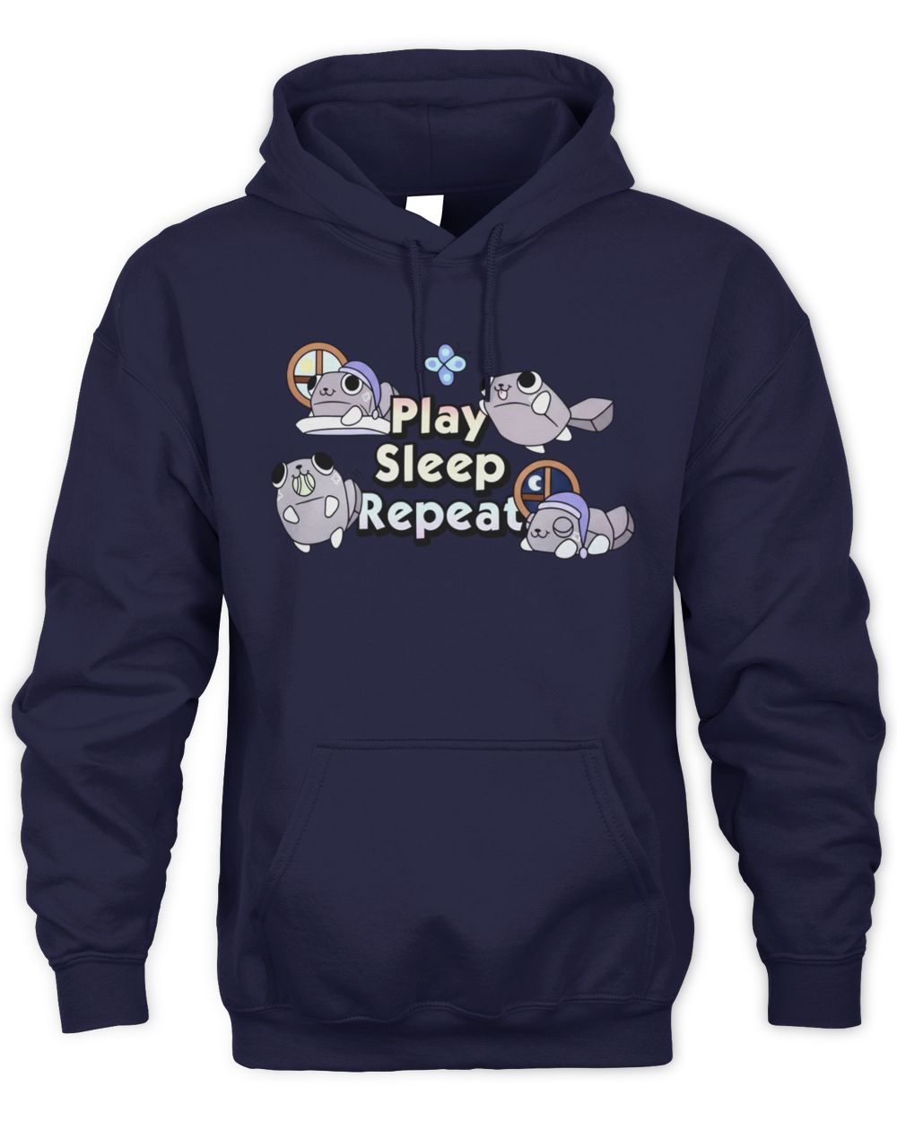 Dandys World Merch Pebble Play Sleep Repeat Hoodie Sweatshirt