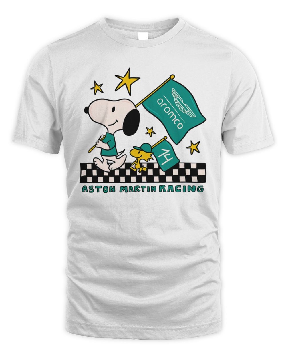 Official F1 Snoopy Aston Martin Racing Shirt