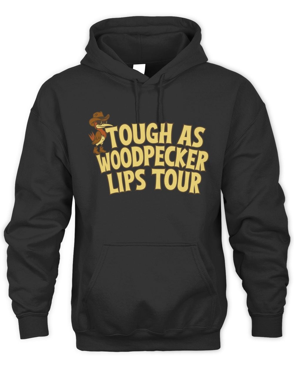 Old School Hats Tough As A Woodpecker Lips Hoodie