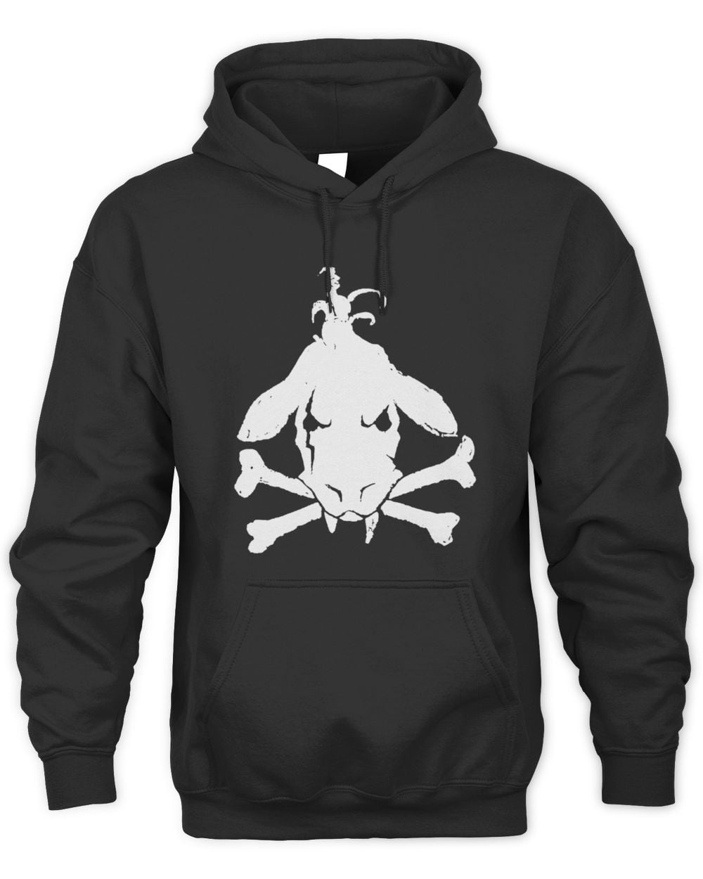 Toothy Cow Cross Bones Hoodie