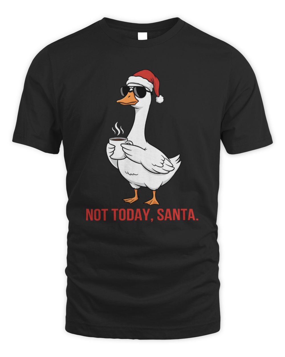 Not Today Santa Black T-Shirt