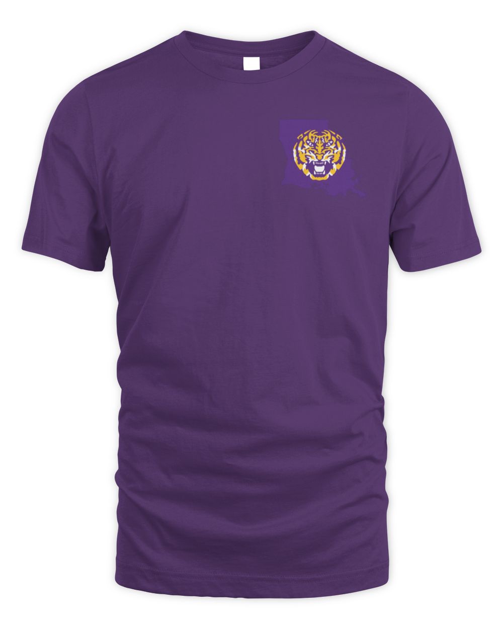 Men's Purple LSU Tigers Sketched Mascot T-Shirt