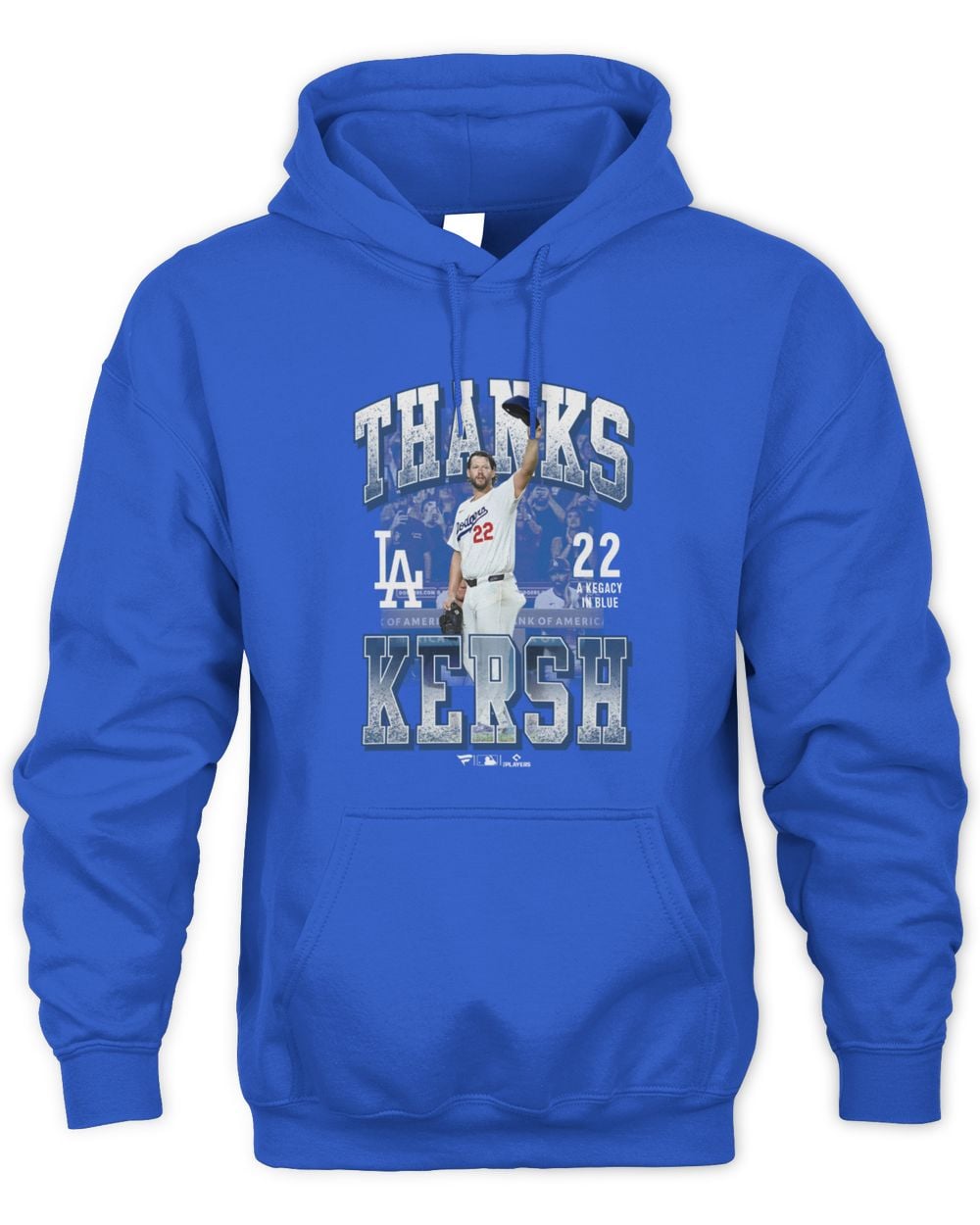 Men's Clayton Kershaw Royal Los Angeles Dodgers Thanks Kersh Hoodie Sweatshirt