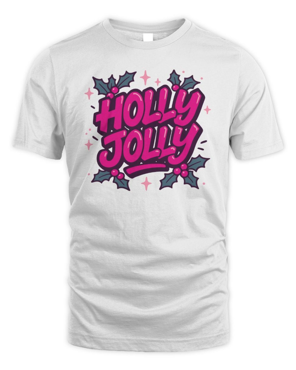 Holly Jolly Christmas T Shirt White