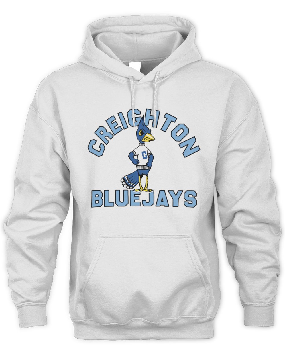 White Creighton Bluejays Basketball Hoodie Sweatshirt