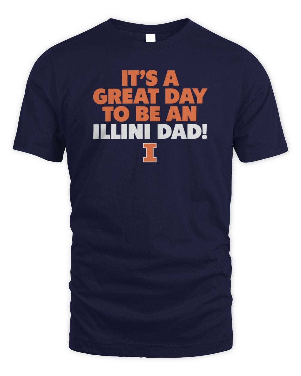 Illinois Football Illinois Navy Illini Dad Tee