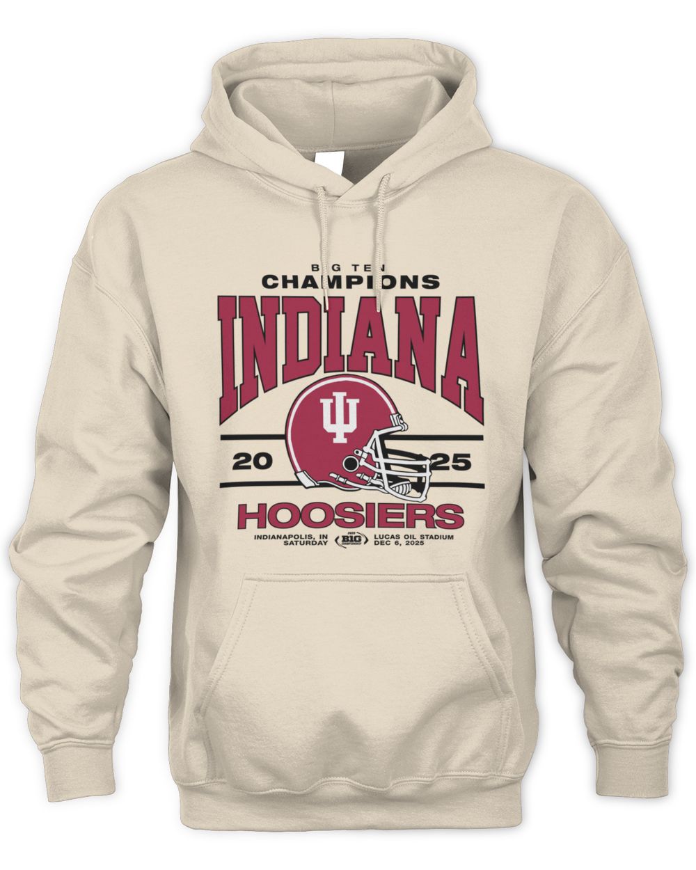 Indiana Hoosiers Homefield Unisex 2025 Big Ten Football Champions Hoodie Sweatshirt