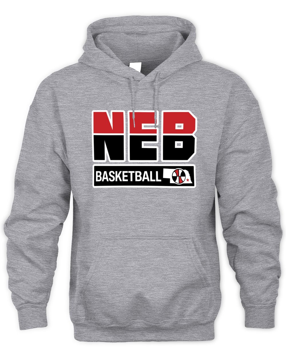 Two Seam Merch NEB Basketball Grey Hoodie