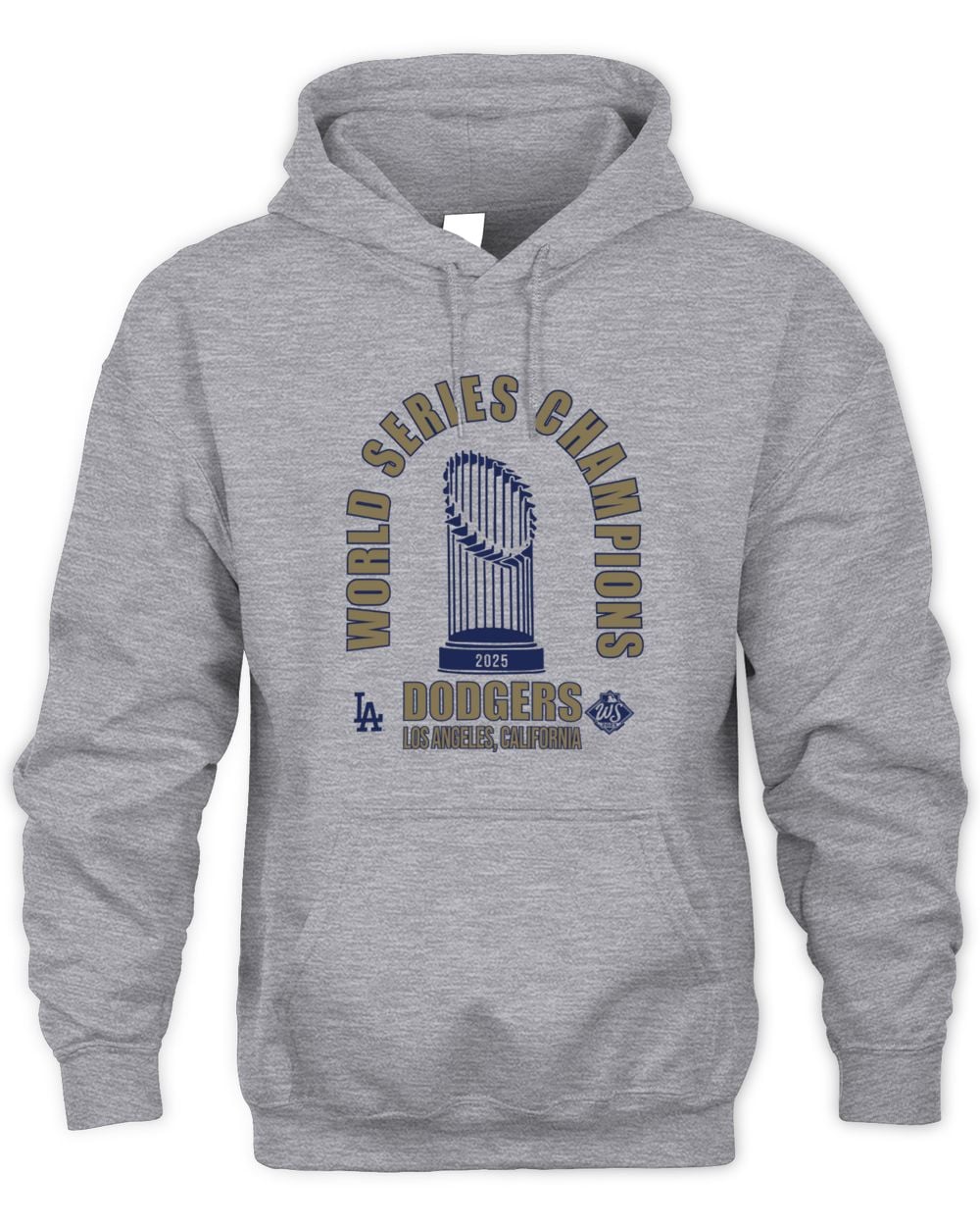 Men's Los Angeles Dodgers 2025 World Series Champions Tri-Blend Official Hoodie Sweatshirt
