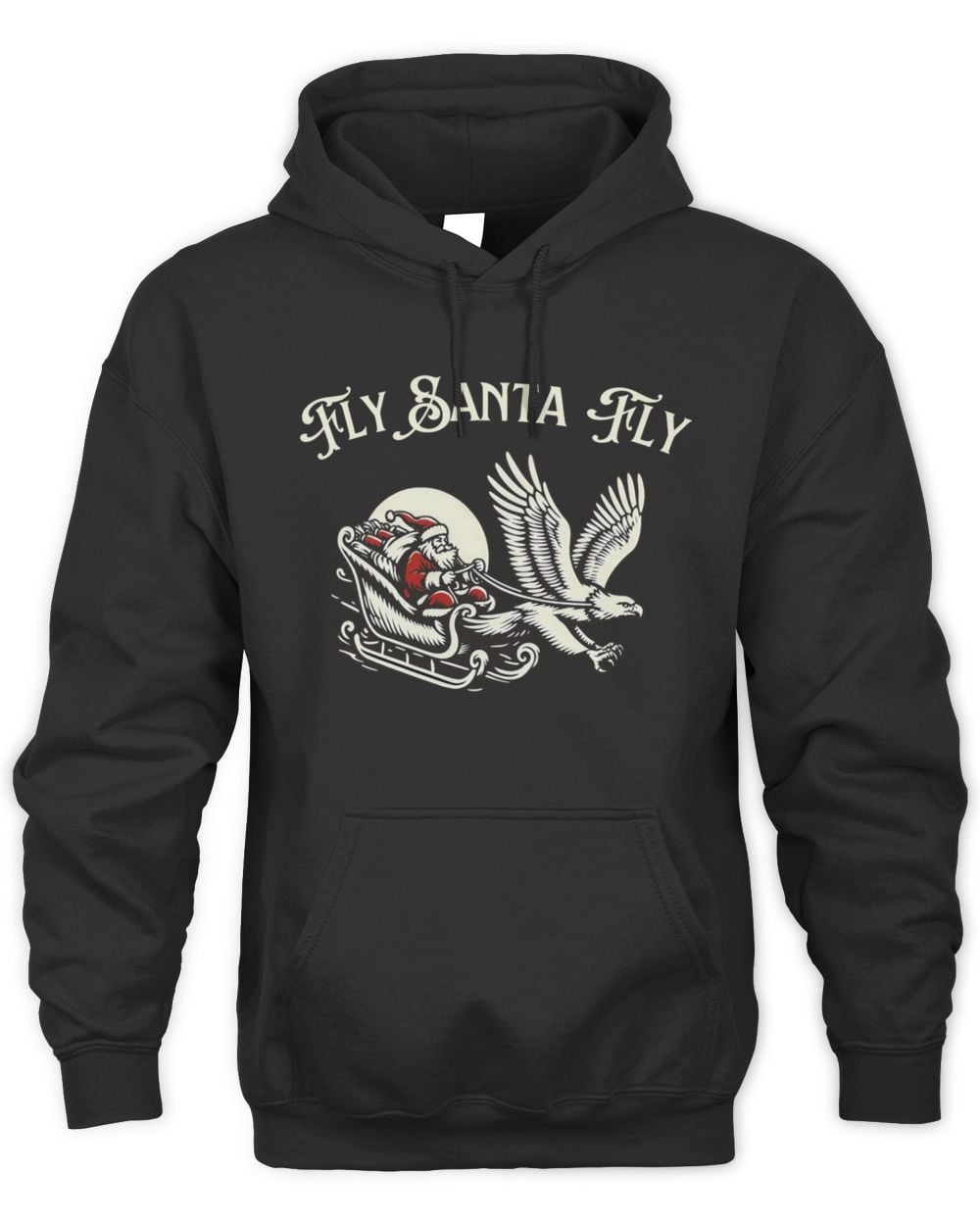 Fly Santa Fly Black Hoodie Sweatshirt