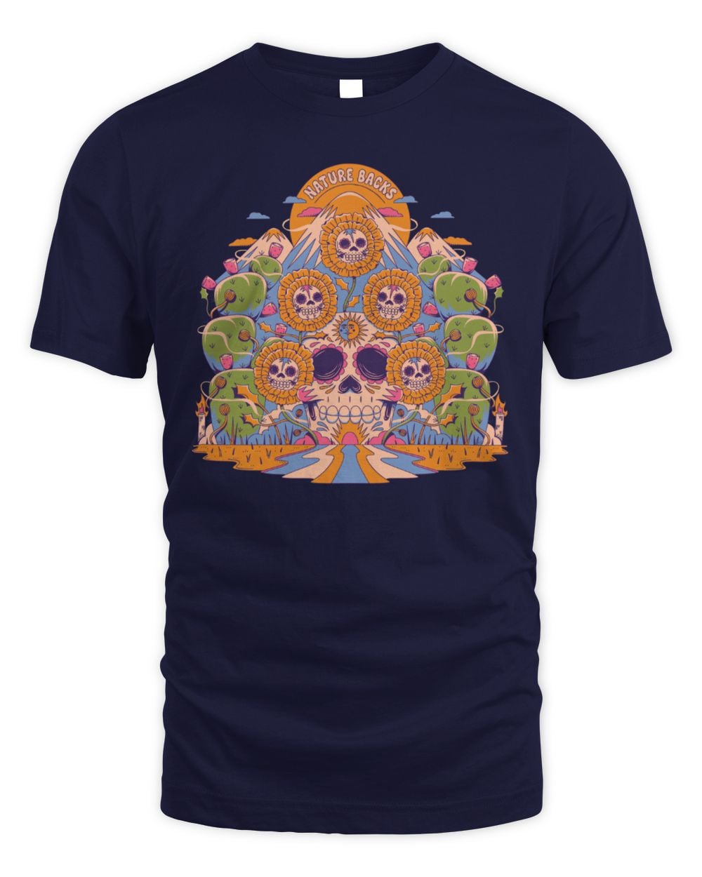 Nature Backs Day Of The Dead T-Shirt