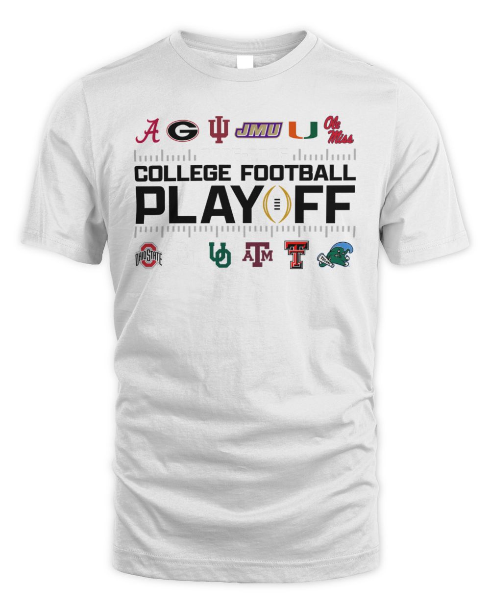 James Madison University Dukes Football 2025 College Football Playoffs 12 Team Short Sleeve T-Shirt