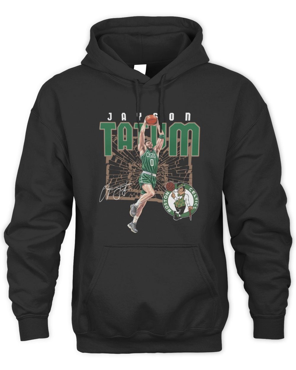Jayson Tatum Boston Celtics Shattered Hoodie Sweatshirt