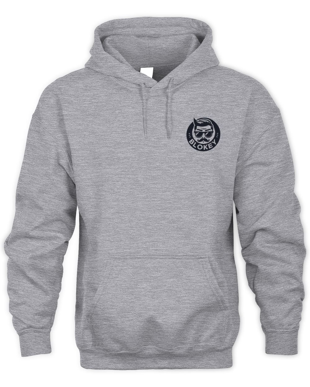 Blokey Merch Logo Blokey Grey Hoodie