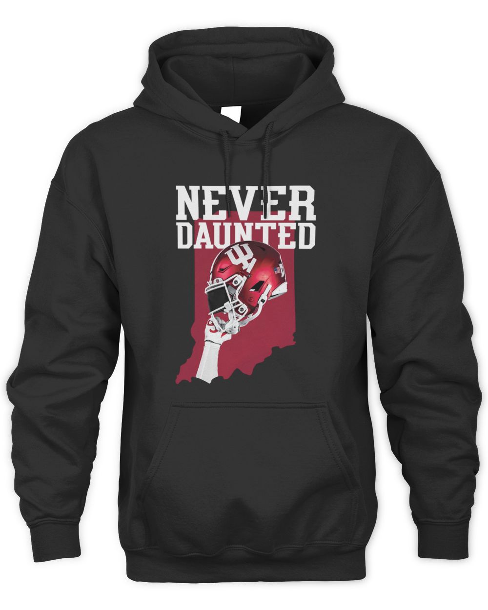 Indiana Hoosiers Never Daunted Football State Black Hoodie