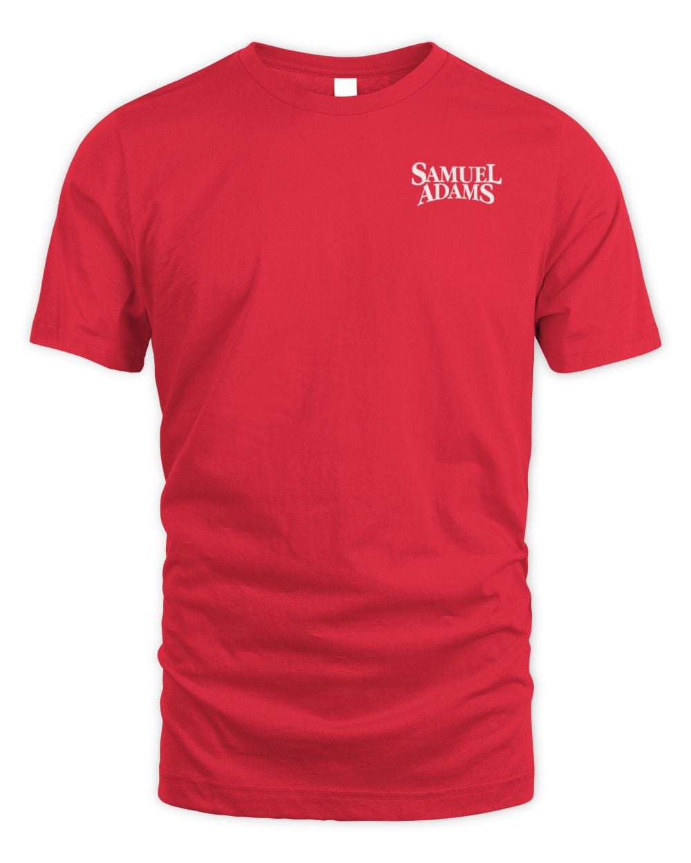Samuel Adams Merch Red Home Of The Boston Lager Short Sleeve Tee