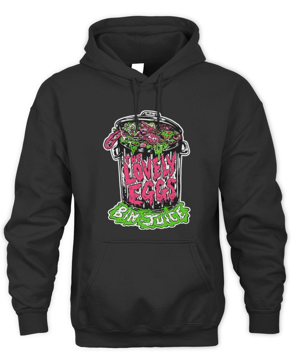 The Lovely Eggs Merch Bin Juice Hoodie Black