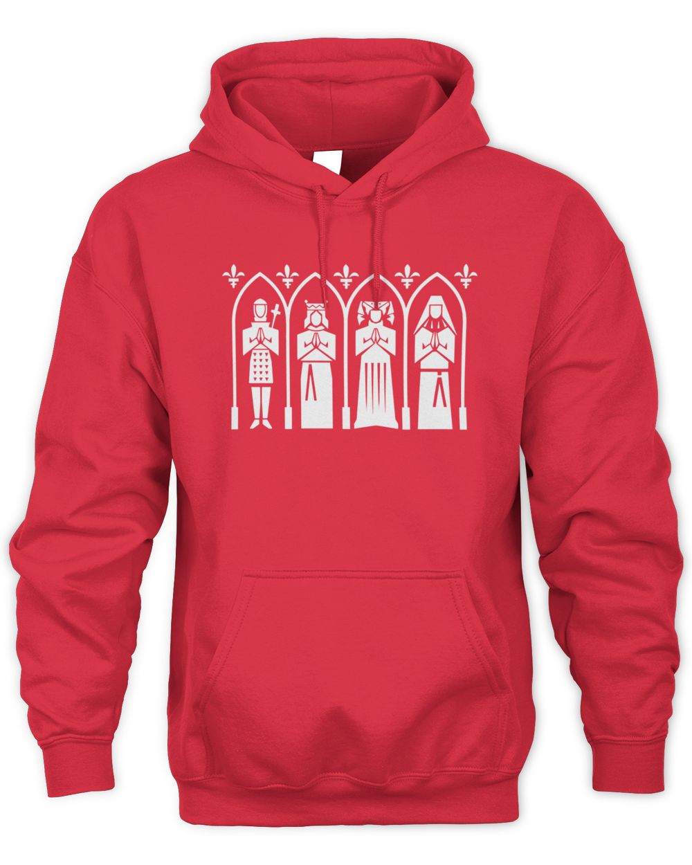 British Library Medieval Red Hoodie Sweatshirt