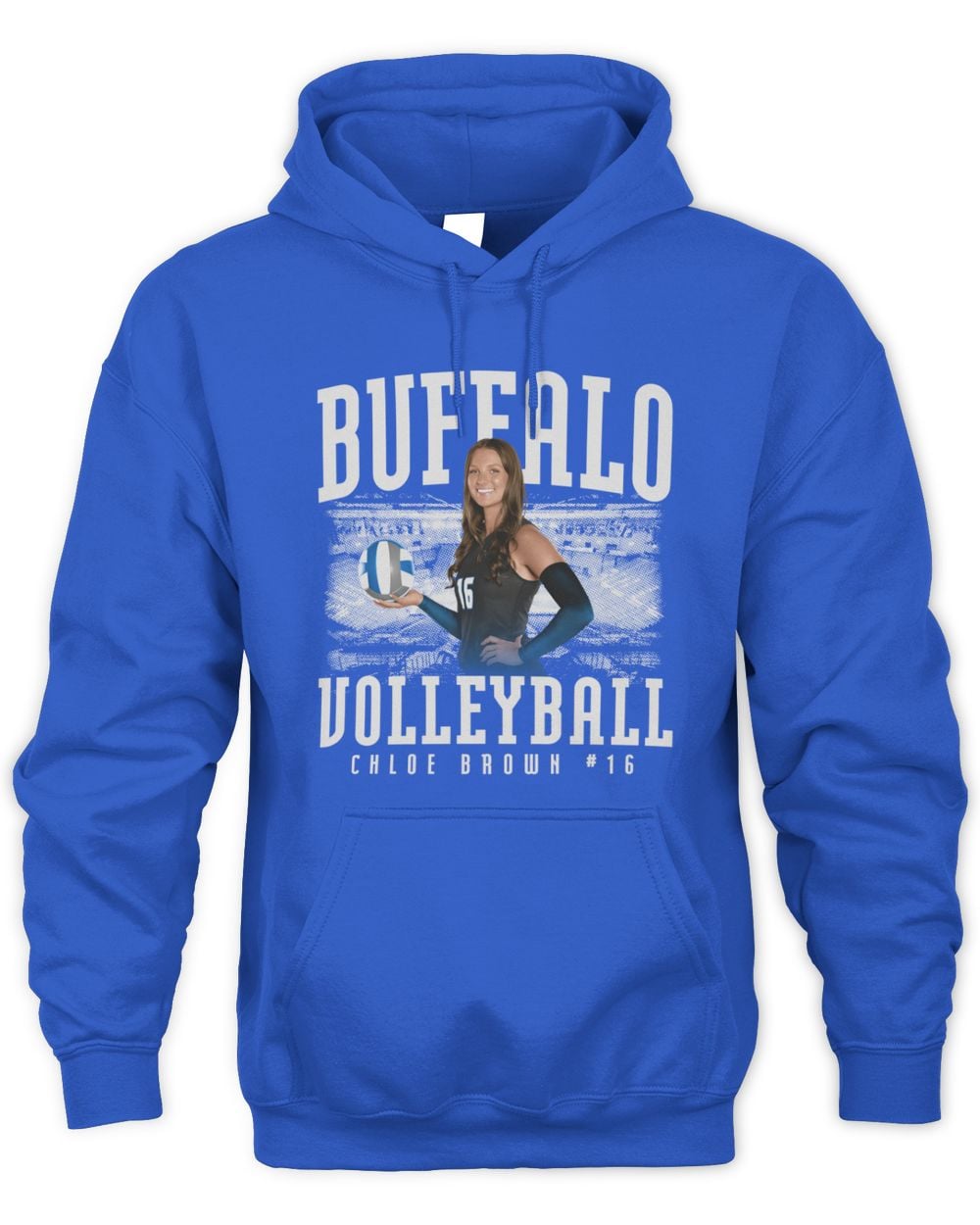 Chloe Brown Buffalo Royal Illustrated 2 Hoodie Sweatshirt