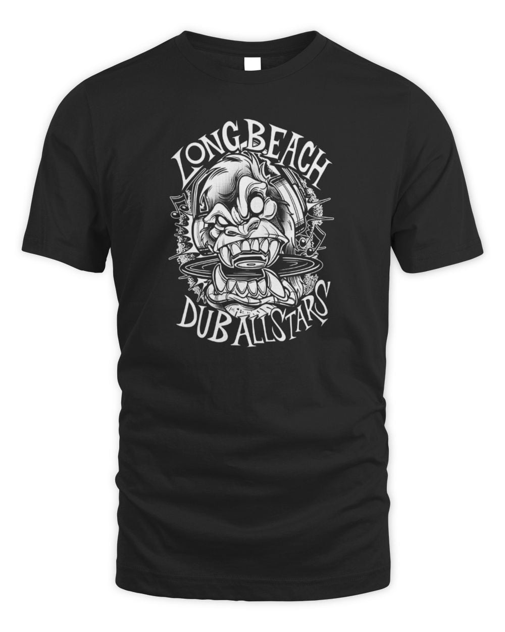 Long Beach Dub Allstars Merch Gorilla T-Shirt Black