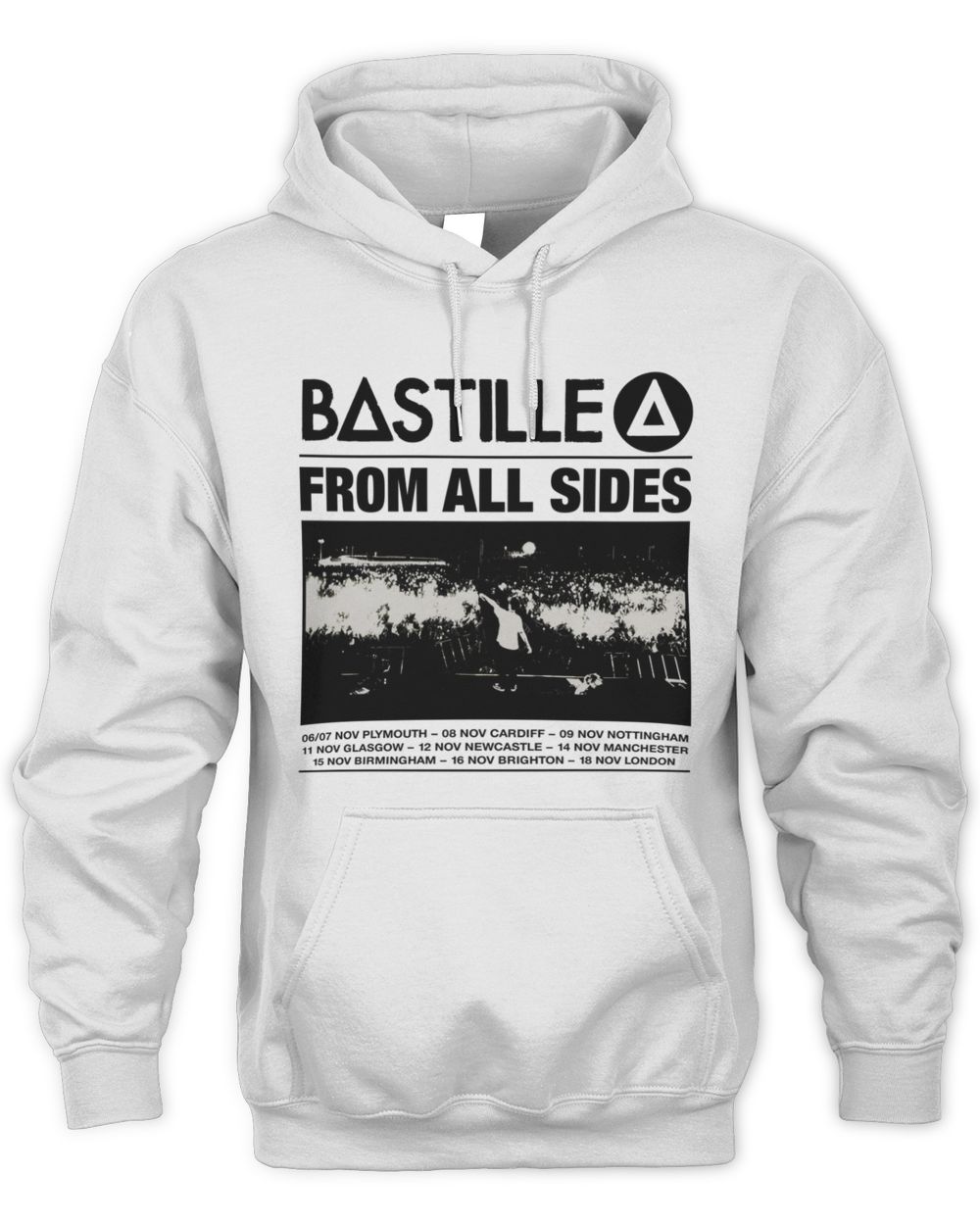 Bastille Live Tour Natural Hoodie Sweatshirt