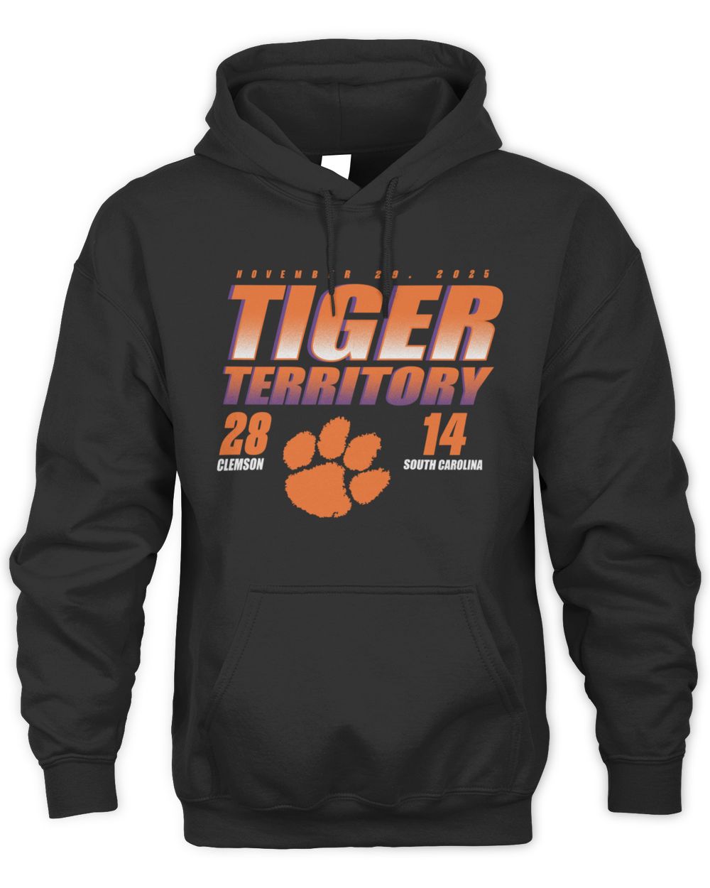 Clemson Tigers vs. South Carolina Gamecocks 2025 Score Hoodie Sweatshirt