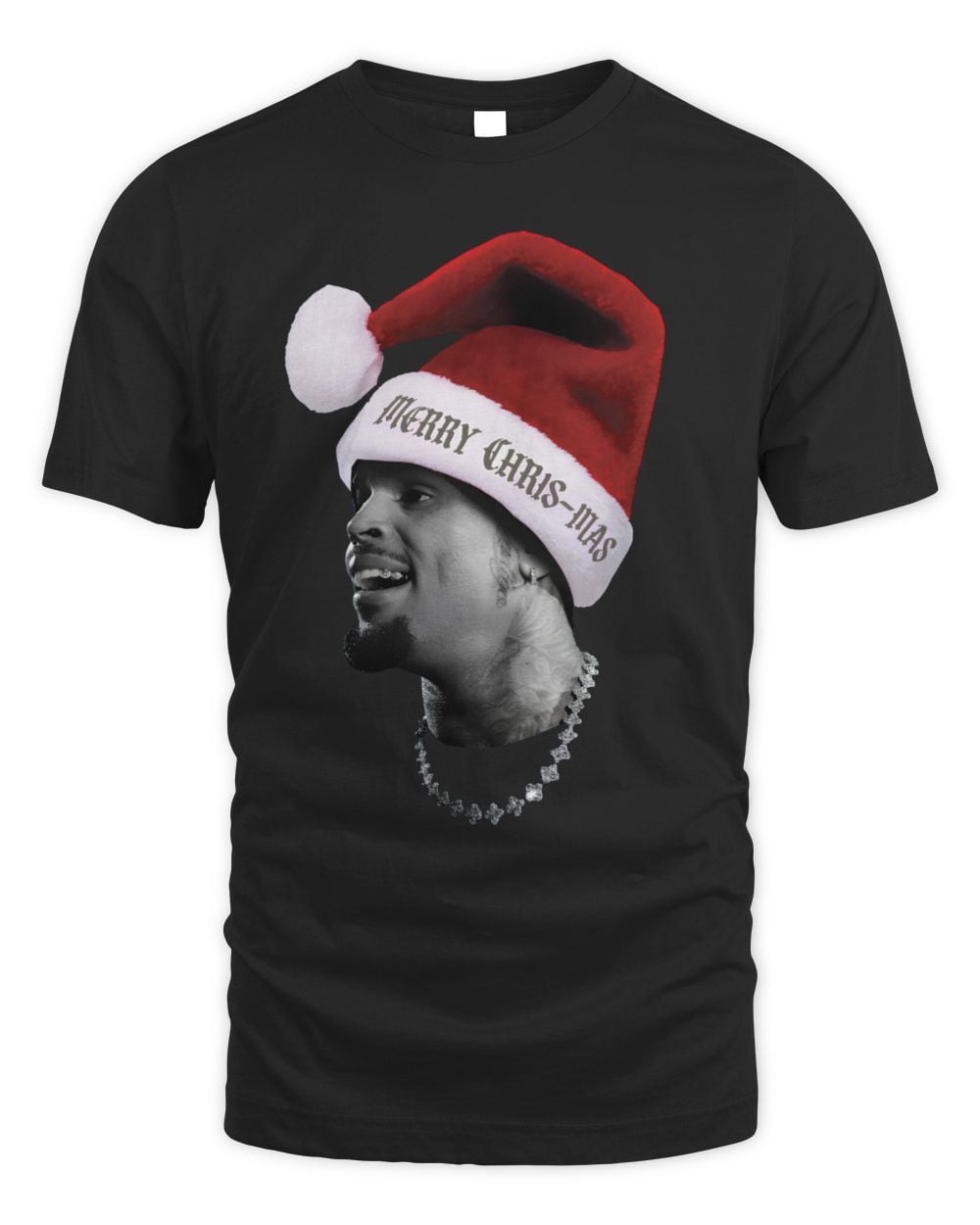 Chris Brown Merry Chris-Mas Big Head Shirt
