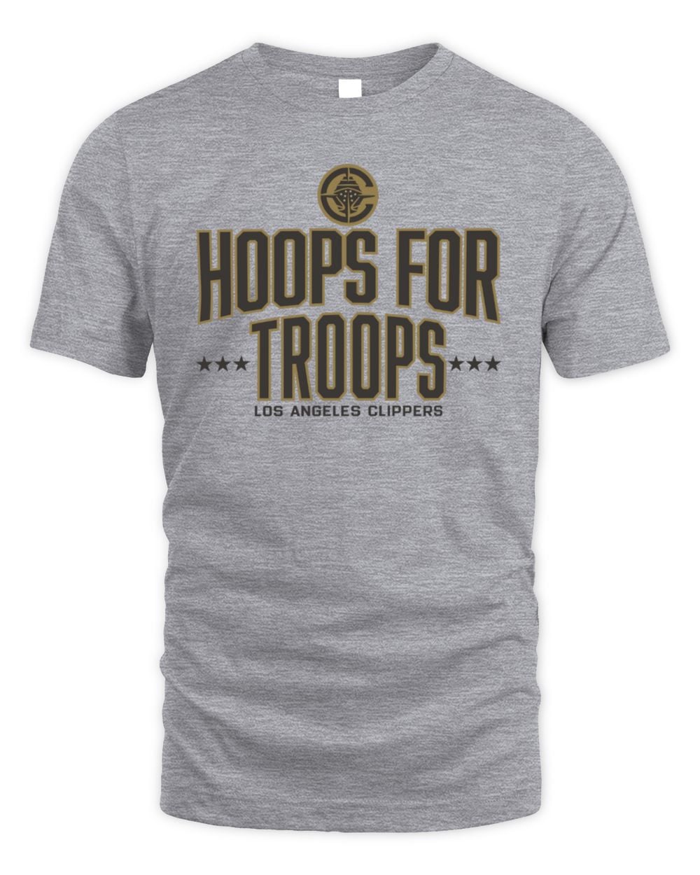 Men's Gray LA Clippers Hoops For Troops T-Shirt