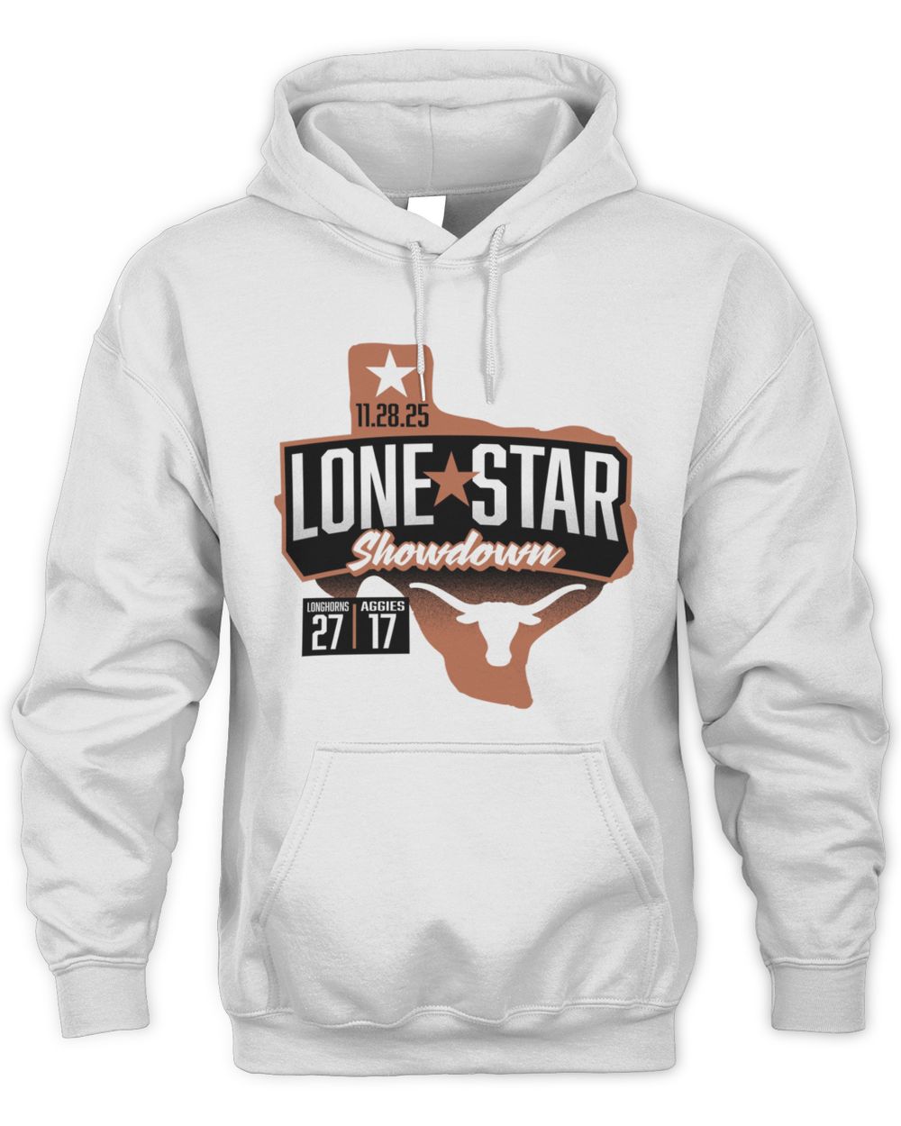 Texas Longhorns vs. Texas A&M Aggies 2025 Lone Star Showdown Score Hoodie Sweatshirt