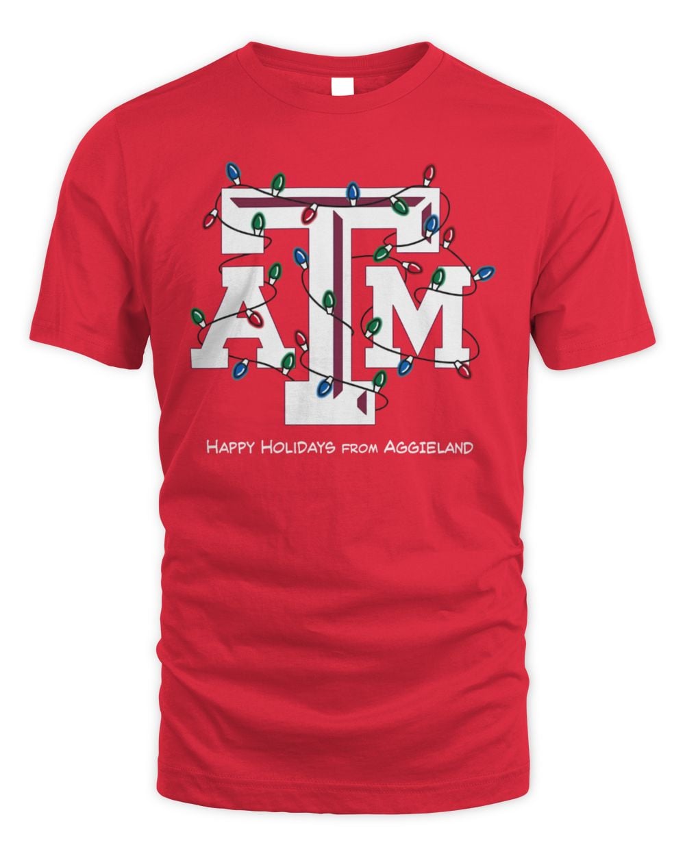 Texas A&M Logo Wrapped In Lights Official T Shirt