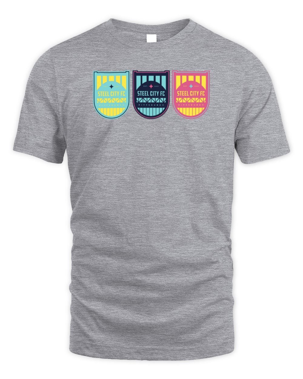Steel City FC Soft CVC Pop Art T-Shirt Grey
