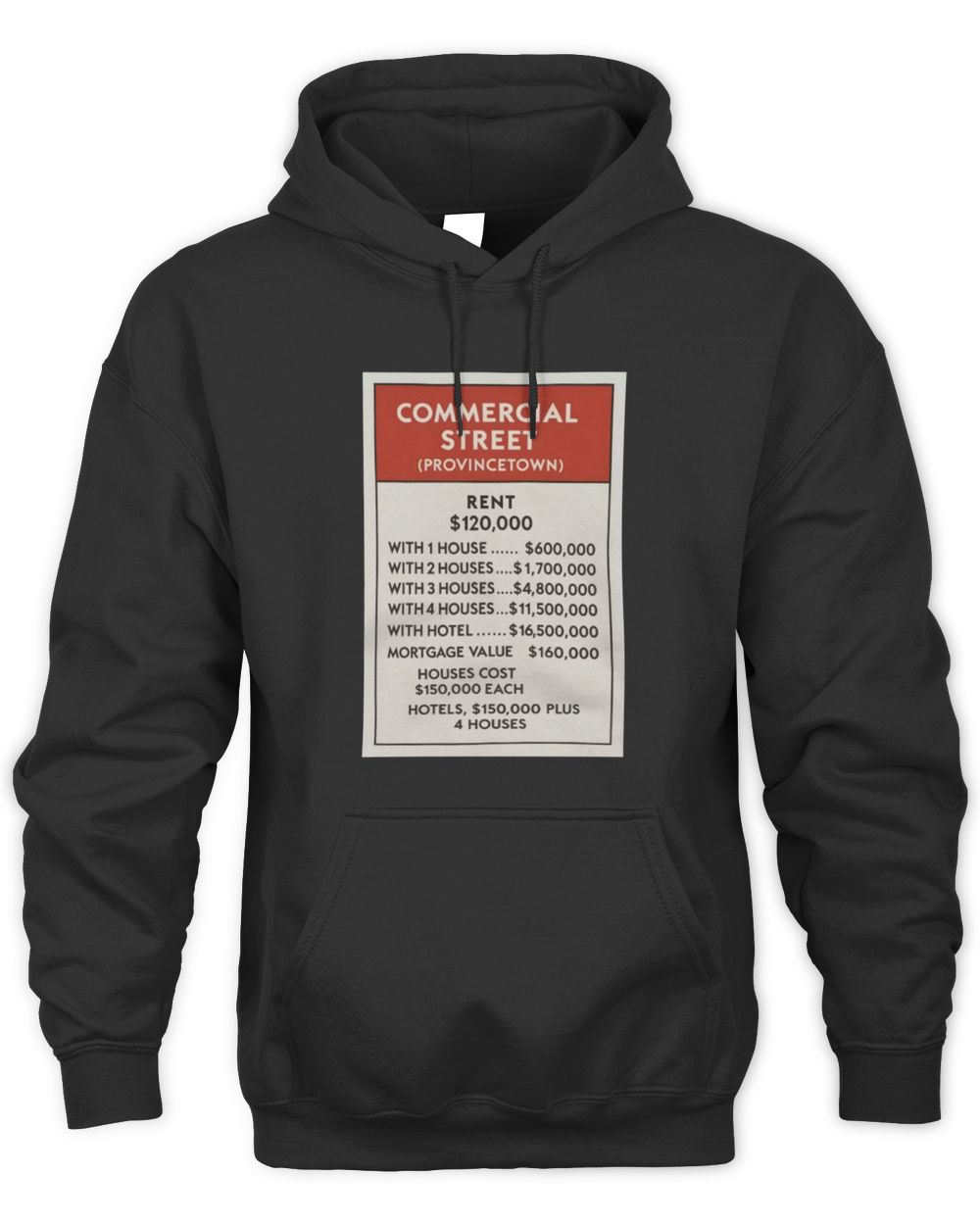 Lucky Devil Merch Ptown Monopoly Card Hoodie Sweatshirt