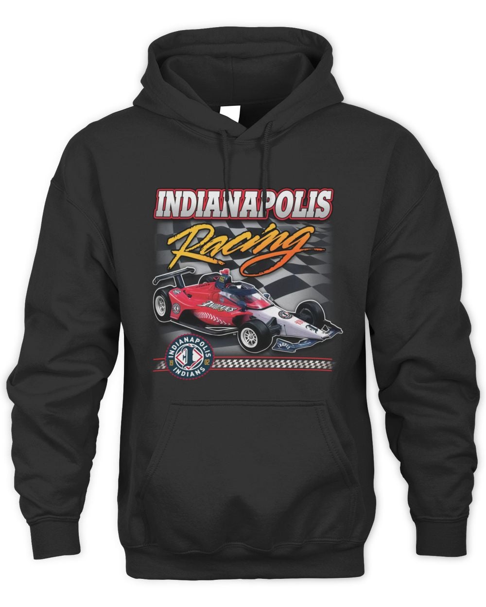 Indianapolis Indians Black Indycar Racing Hoodie Sweatshirt